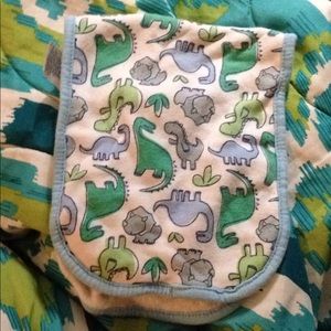 Dinosaur burp cloth